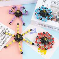 Mainan Spiral Jari Plastik Robotik Transformasi Fidget Spinner Rantai Mekanis yang Dapat Berubah Bentuk Alat Penghilang Stres Mainan Spiral Jari Kecil untuk Anak-anak.