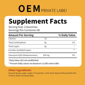Fabricante de Gomitas de CoQ10 de Marca Privada - Suplementos para la Salud Femenina de 100 mg con Certificación GMP - Gomitas para la Salud del Corazón OEM con MOQ Bajo - Product Image 5