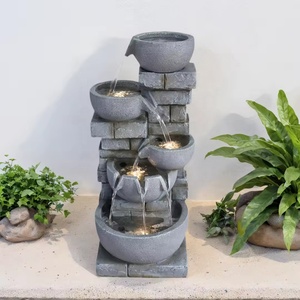 Fuente <span class=keywords><strong>de</strong></span> <span class=keywords><strong>Agua</strong></span> Grande <span class=keywords><strong>para</strong></span> Exteriores con Luces LED, Decoración Minimalista <span class=keywords><strong>para</strong></span> Jardín, Patio, Entrada y Paisajismo - Product Image 4