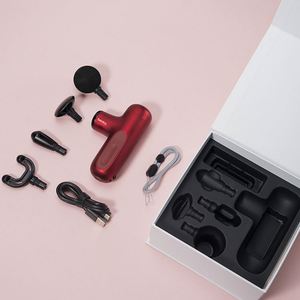 2026 Professional 4 Heads Deep Tissue Percussion Vibrating Body Facial Muscle Mini Massage Gun with <b>Heat</b> and Cold - Product Image 2