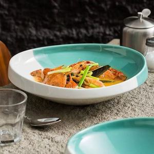 Vajilla de porcelana de lujo de alta calidad de estilo nórdico, platos de cerámica para servir cenas, plato de postre para Hotel y restaurante - Product Image 1