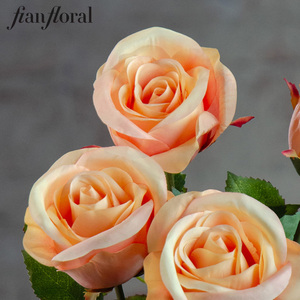 Ramo de Novia Artificial de 46 cm con Tacto Real, Color Melocotón, Rosa <span class=keywords><strong>Champagne</strong></span>, para Centros de Mesa y Decoraciones de Boda, Gran Venta - Product Image 6