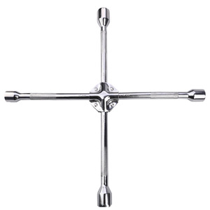 Clé à écrous croisée pour pneus 12mm 14mm 17mm 19mm Outil de réparation pour démonter les écrous de roue de voiture - Product Image 1