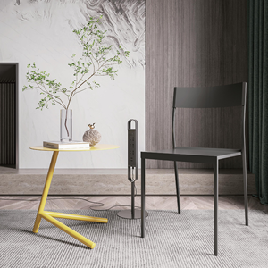 Elegante Juego de <span class=keywords><strong>Mesa</strong></span> de Centro Extensible Minimalista Moderno con Tapa de Vidrio y Estructura de Acero para Sala de Estar - Product Image 2
