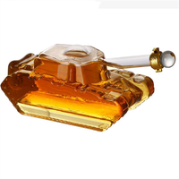 Bouteille en verre en forme de réservoir, contenant fait à la main, pour cognac ou whisky, 500/1000ml, 10 pièces