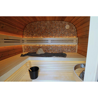 Hachill spa Doppels chicht bänke Sauna kabine im Freien Thermo wood Black Shingle Exterior Massivholz Elektroherd Optional