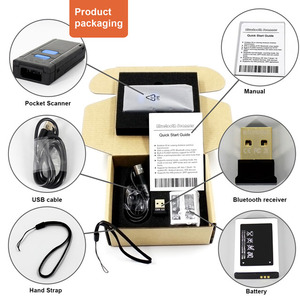 เครื่องอ่านบาร์โค้ดแบบพกพาขนาดเล็ก2D 1D เลเซอร์2.4GHz BT เครื่องสแกนบาร์โค้ดไร้สายสำหรับโลจิสติก - Product Image 5
