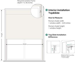 Persianas Romanas de Yute con Resorte, Diseño Nuevo, Filtrado de Luz Natural, Estilo Veneciano, para Interiores y Exteriores, Manuales, sin Cable, para Ventanas - Product Image 6