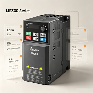 Convertisseur de fréquence ME300 VFD7A5ME23ANNAA 1,5 kW triphasé 230 V 7,5 A, variateur de fréquence IP20 certifié CE pour pompe, vente en gros d'usine - Product Image 1