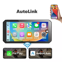 Écran CarPlay HD Aoocci C9 ProMax 6 pouces pour moto, caméra de tableau de bord avant et arrière, Android Auto sans fil, écran partagé pour motocycliste