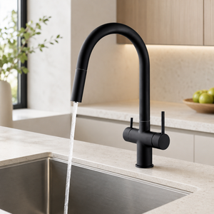 <span class=keywords><strong>Grifo</strong></span> de Cocina Comercial de Alta Gama con Caño Extraíble - <span class=keywords><strong>Grifo</strong></span> de Cocina Moderno con Mezclador de Agua Fría y Caliente, <span class=keywords><strong>Grifo</strong></span> de Cocina de Acero Inoxidable 304 - Product Image 2