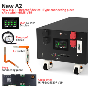 حزمة بطارية Lifepo4 ذات سعة عالية ، بقدرة 300 أمبير/ساعة 330 أمبير/ساعة 15 كيلو وات/ساعة 16 كيلو وات/ساعة ، حزمة طاقة شمسية منزلية قابلة للتكديس - Product Image 2