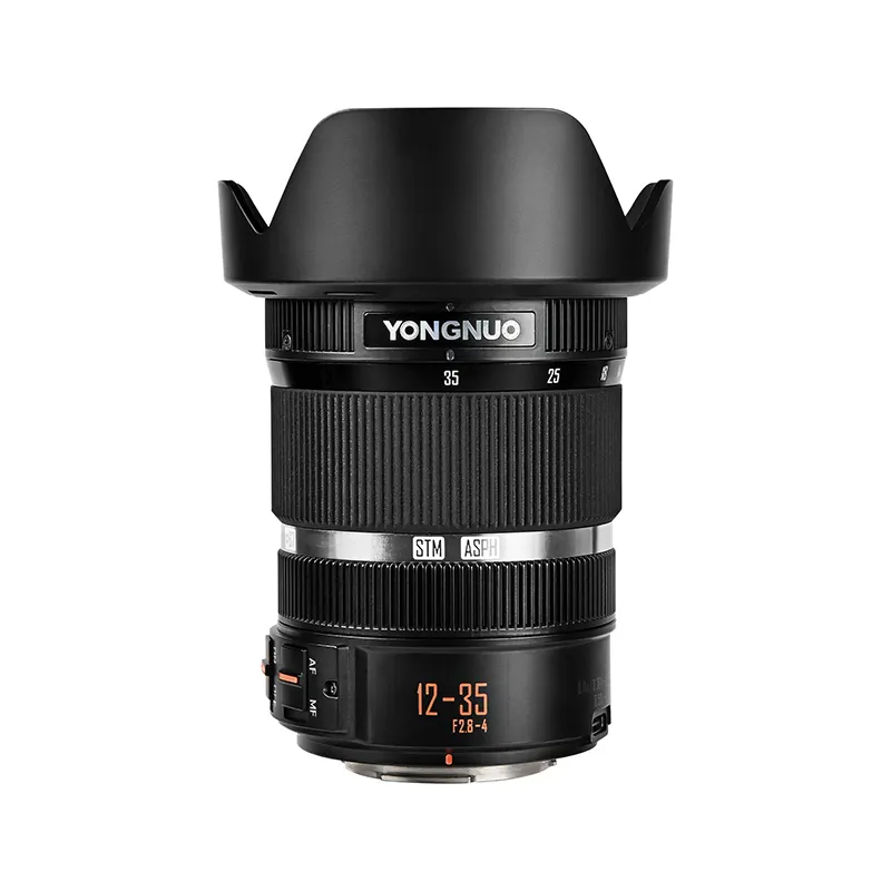 Yongnuo m4/3 Ngàm ống kính máy ảnh YN12-35mm F2.8-4M Khẩu độ lớn Ống kính zoom tiêu chuẩn AF/MF cho Panasonic Olympus