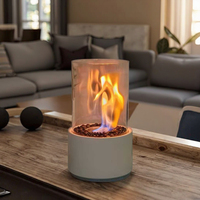 Cheminée d'alcool portable de grande taille pour table, foyer bioéthanol sans conduit, autoportant, pour salon, hôtel, décoration de mariage, cadeau