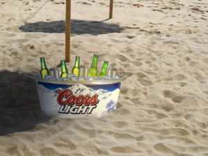 Seau à glace antirouille anti-fuite de soudage deux poignées latérales Champagne réfrigéré métal galvanisé étain bière vin support de stockage de glace - Product Image 2