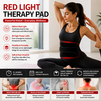 Alat Terapi Inframerah LED Portabel 660nm 850nm Pembalut Cahaya Merah untuk Pemulihan di Rumah, Relaksasi Otot, dan Kesehatan