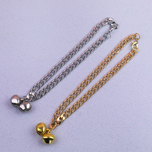 Collar de metal con campana para perros y gatos, tamaño ajustable, accesorio para el cuello de gatitos y perros, campana de acero inoxidable estilo hip-hop. - Product Image 1