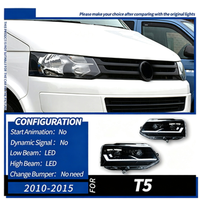 Ensemble de phares à LED pour VW Transporter T5 Multivan Caravelle, clignotants séquentiels DRL, accessoires automobiles