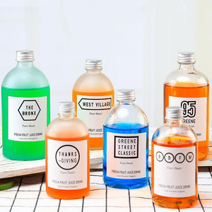 Bouteilles <span class=keywords><strong>en</strong></span> verre vides rondes Boston de 350ml <span class=keywords><strong>en</strong></span> <span class=keywords><strong>gros</strong></span> 16 oz pour le jus pour les achats <span class=keywords><strong>en</strong></span> vrac - Product Image 1