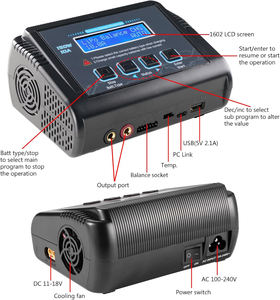 Lipo Battery Charger 1S-6S <b>RC</b> <b>Car</b> Charger 150W 10A Balance <b>Fast</b> Charge Discharge Smart Charger for LiPo - Product Image 6