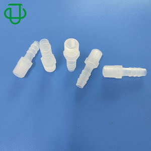 Black <b>PP</b> Plastic 1/4 Npt Threaded Straight Connector External Thread Hose Fitting - Product Image 5