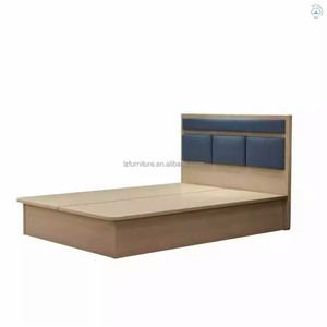 Custom Wholesale Price Hotel Bedroom Set King Queen Size Wooden <b>Platform</b> <b>Bed</b> <b>Frame</b> With Headboard & Nightstands For 3 Star Hotel - Product Image 6
