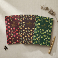 Carnet de Gratitude LABON Esthétique Vintage à Couverture Rigide avec Motifs Fruités et Dorure à Chaud – Journal de Réflexion Quotidienne pour le Bien-être et la Pleine Conscience – Idée Cadeau