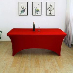 Cubierta de Mesa Rectangular Larga de Spandex Personalizada con Impresión para Bodas y Ferias Comerciales - Product Image 3