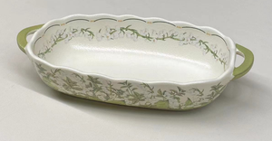 Lily Motif Amphora Assiette <span class=keywords><strong>De</strong></span> <span class=keywords><strong>Cuisson</strong></span> <span class=keywords><strong>Cuisine</strong></span> Ménage Ovale Porcelaine Vaisselle Ensembles Assiette Plat Vert Assiette En Céramique - Product Image 2