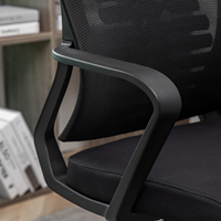 Chaise de bureau ergonomique pour le dessin, chaise de direction au design unique à dossier moyen, moderne, pivotante et relevable, avec accoudoirs flexibles, en tissu durable pour le bureau