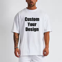 T-shirt homme en coton blanc de haute qualité, coupe ample, impression personnalisée, logo, streetwear, t-shirt graphique uni, t-shirt homme surdimensionné