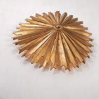 Plafonnier moderne en métal doré à rayons radiaux, style étoile, pour salon, chambre, couloir, hall d'entrée