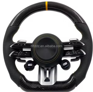 Volante de Fibra de Carbono para <span class=keywords><strong>Mercedes</strong></span> Benz AMG C63 E63 E55 GT FLE GLS A35 GLB35 <span class=keywords><strong>CLA</strong></span> G63 - Product Image 5
