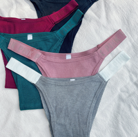 String en coton pour femmes avec logo personnalisé | Mélange de coton et de polyester à haute élasticité avec ceinture à lettres