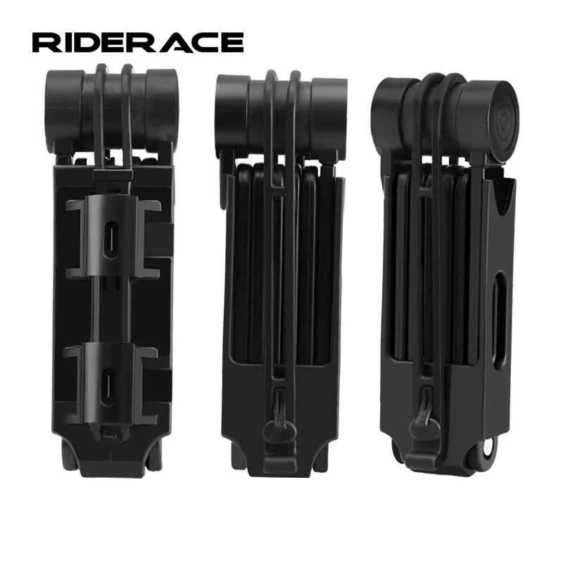 Riderace 접이식 자전거 잠금 합금 강철 높은 보안 스쿠터 전기 자전거 체인 잠금 휴대용 전문 강력한 잠금 장치