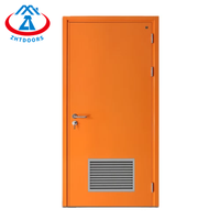 ZHTDOORS équipe professionnelle chinoise GB certificat 90 minutes seware portes coupe-feu weifang avec persienne