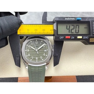 Reloj mecánico impermeable de súper calidad, 42 mm, movimiento de fábrica 330, esfera verde 5167, reloj de buceo con correa verde, 120 g - Product Image 6