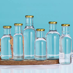 Botellas de Vidrio Vacías de Alta Calidad de 250/350/500 ml, Encantadores Envases Pequeños para Salsas/Aceite/Refrescos/Condimentos con Tapa de Metal/Plástico - Product Image 2