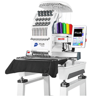 Máquina de Bordar Doméstica FUJA de 10 Agujas, 1 Cabezal, Computarizada, para Gorras y Sombreros, Máquina de Bordar Comercial de 1 Cabezal