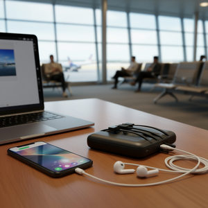 Batterie externe portable 10000 mAh, chargeur de voyage universel avec entrée USB Type-C et protection contre la surdécharge - Product Image 2