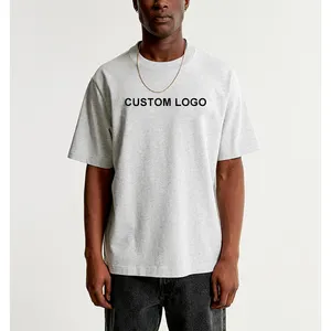 Low MOQ 100% Cotton Custom Logo Embroidery Print Tshirt 240 Grams Custom Label Blank Plain Men's T-shirts Plus Size T Shirts