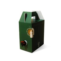 Boîte d'emballage portable en carton ondulé biodégradable, écologique et recyclable pour café liquide, vin rouge et autres boissons à emporter