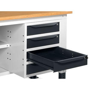 Fami WORK1507 établi réglable 150cm, plateau en bois, 4 tiroirs et 2 demi-plateaux - Product Image 3