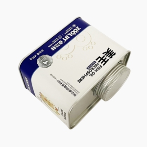 Customizable Offset Printing Square 480g Tinplate Pet Food Metal Can Packaging with Screw Cap for Candy & Cookie - Product Image 4