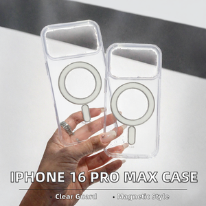 Étui de téléphone magnétique transparent antichoc pour iPhone 16 Pro Max Coque arrière transparente pour iPhone 15 14 - Product Image 2