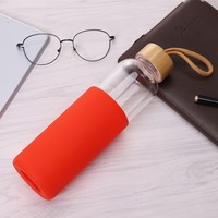 Bouteille en verre borosilicate ronde, gobelet original, verre à boisson motivant, bouteille d'eau, 250 ml, 350 ml, 500 ml