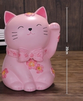 Jouets peints pour enfants ne cassent pas les poupées en plâtre Fortune Cats Vinyle Tirelire Étudiant Cadeaux peints à la main