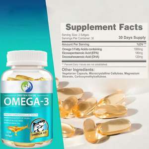 Cápsulas de Aceite de Pescado Ausreson OEM, Vitaminas EPA DHA, Omega-3 6 9 Veganas, Suplementos Halal a Granel, 500 mg 1000 mg, Cápsulas Blandas de Aceite de Pescado Omega 3 - Product Image 2