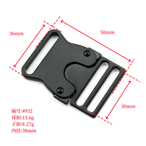 Fibbia in metallo a scatto, fibbia per cintura da bagaglio, fibbia per corda di trazione - Product Image 4