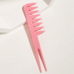 Salon Highlighting <b>Comb</b> Large Teeth Pink Plastic Hair Styling Tool For Salon Use - Product Image 1